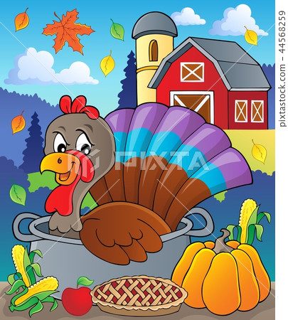 Turkey bird in pan theme image 2 - Stock Illustration [44568259] - PIXTA