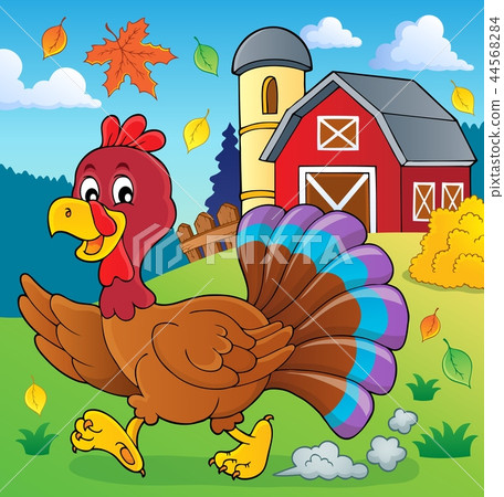 Running turkey bird theme image 2 Running turkey bird theme image 2 44568284