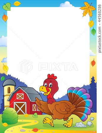 Running turkey bird theme frame 1 Running turkey bird theme frame 1 44568286