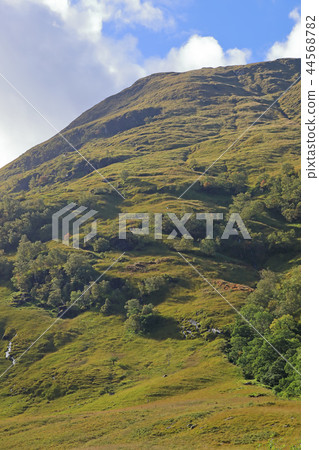 在Glencoe附近的風景在蘇格蘭 在Glencoe附近的風景在蘇格蘭 44568782