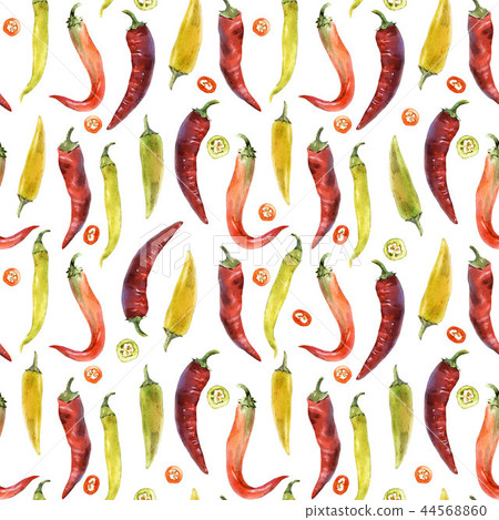 Hot chili pepper pattern 44568860