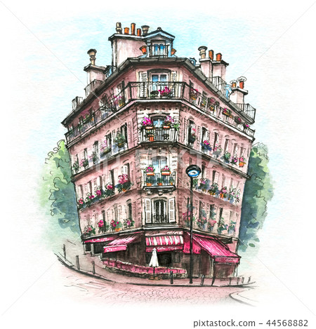 Typical Parisian house, France Typical Parisian house, France 44568882