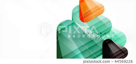 Glass triangles modern geometric composition, abstract background Glass triangles modern geometric composition, abstract background 44569226