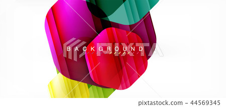 Vector multicolored hexagons geometric abstract background Vector multicolored hexagons geometric abstract background 44569345