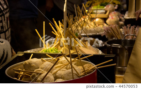 Thailand giant meat balls in the night market 44570053