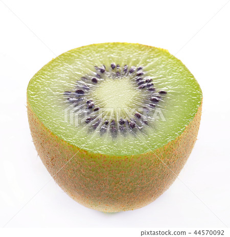 Whole kiwi fruit and his sliced segments isolated  44570092