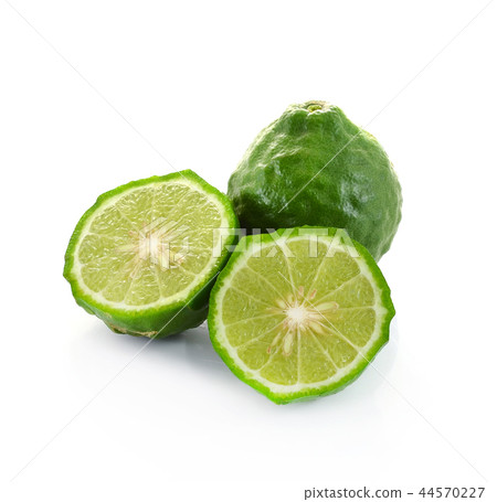 Kaffir lime on white background 44570227