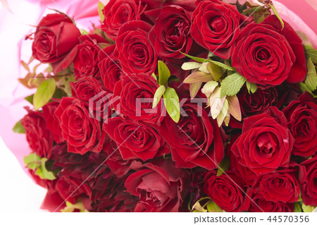 一朵紅色花花束 44570356