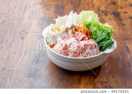 Hot pot cooking Kimchi hot pot before heating 44570935