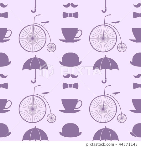 Seamless pattern with retro elements 44571145