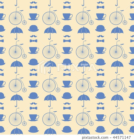 Seamless pattern with retro elements 44571147