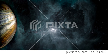 Pluto planet and fantastic galacy clouds and stars Pluto planet and fantastic galacy clouds and stars 44573719