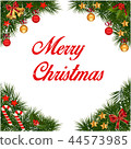 Christmas decorated frame 44573985