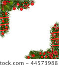 Christmas Garland with red decorations 44573988