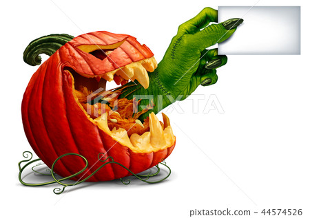 Pumpkin Monster Hand Sign 44574526