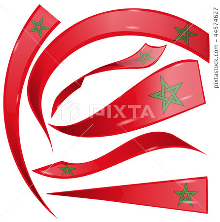 marocco flag set isolated on white background 44574627