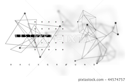 Abstract polygonal space low poly dark background Abstract polygonal space low poly dark background 44574757