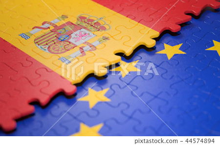 Spain European Union Puzzle Flag 44574894