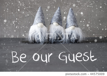 Three Gray Gnomes, Cement, Snowflake, Be Our Guest Three Gray Gnomes, Cement, Snowflake, Be Our Guest 44575009