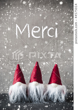 Three Red Gnomes, Snowflakes, Merci Mean Thank You Three Red Gnomes, Snowflakes, Merci Mean Thank You 44575014