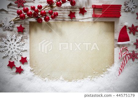 Retro Paper, Christmas Decoration, Copy Space 44575179