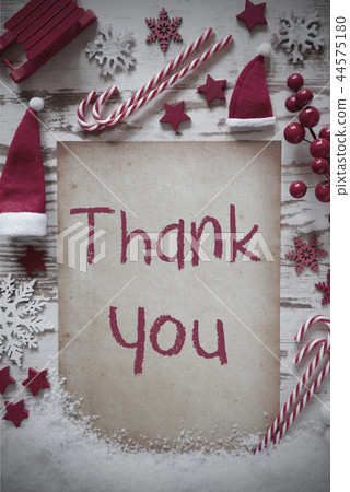 Retro Christmas Flat Lay, Snow, Thank You Retro Christmas Flat Lay, Snow, Thank You 44575180