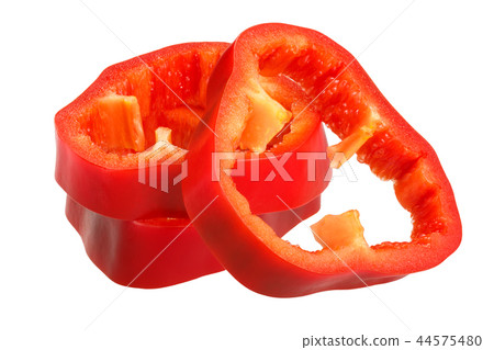 Red bell pepper slices c. annuum, paths Red bell pepper slices c. annuum, paths 44575480