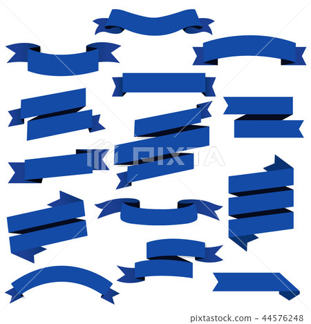 Blue Web Ribbons Set 44576248