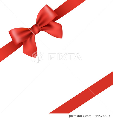 Red Ribbon And Bow Isolated 44576893