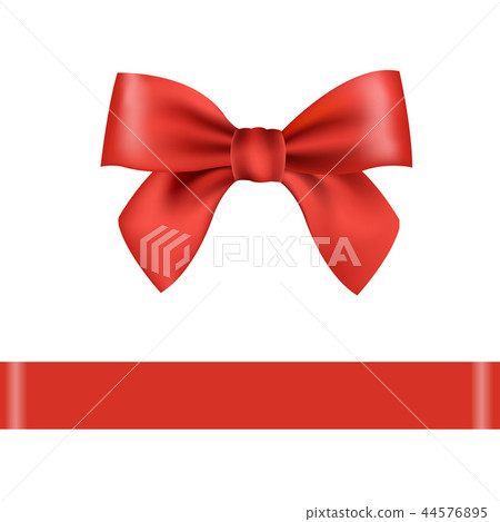 Red Bow Isolated 44576895