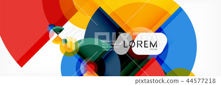 Abstract background - multicolored circles, trendy minimal geometric design Abstract background - multicolored circles, trendy minimal geometric design 44577218