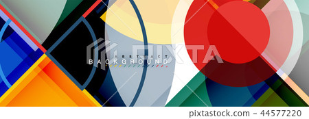 Abstract background - multicolored circles, trendy minimal geometric design Abstract background - multicolored circles, trendy minimal geometric design 44577220