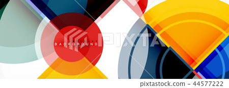 Abstract background - multicolored circles, trendy minimal geometric design Abstract background - multicolored circles, trendy minimal geometric design 44577222
