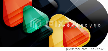 Glass triangles modern geometric composition, abstract background Glass triangles modern geometric composition, abstract background 44577329