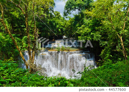 Huai Mae Khamin waterfall at Kanchanaburi Thailand 44577600