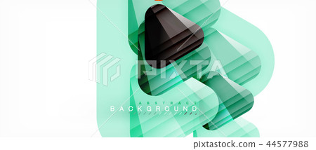Glass triangles modern geometric composition, abstract background 44577988
