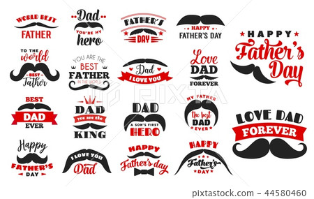 Happy fathers day holiday icons 44580460