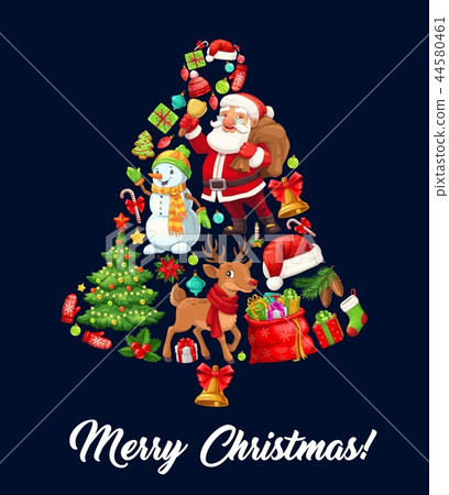 Christmas jingle bell made up of Xmas icons 44580461