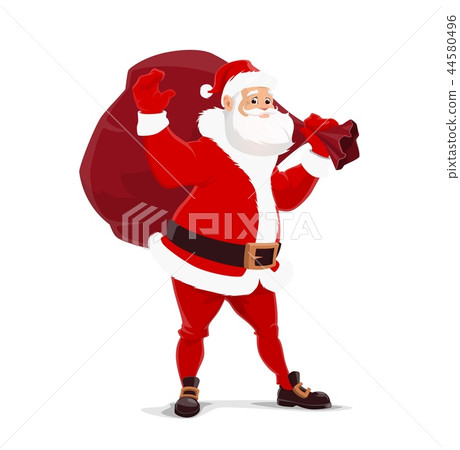Christmas Santa Claus with bag of gifts Christmas Santa Claus with bag of gifts 44580496
