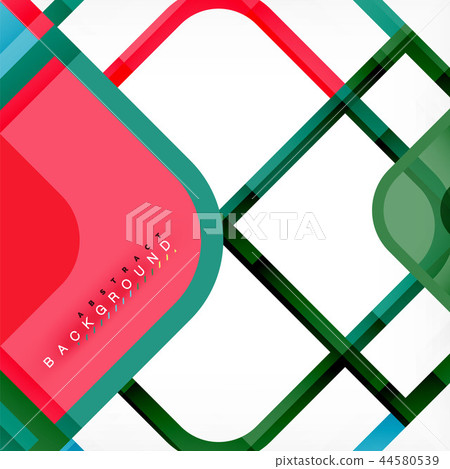 Colorful round squares modern geometric background Colorful round squares modern geometric background 44580539