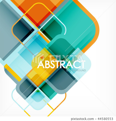 Abstract background, square shapes geometric composition Abstract background, square shapes geometric composition 44580553
