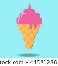 Ice cream cone vector isolated on background. 44581286