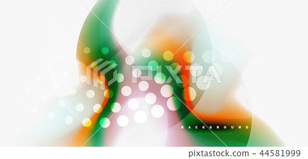 Color flowing wave, trendy liquid design template 44581999