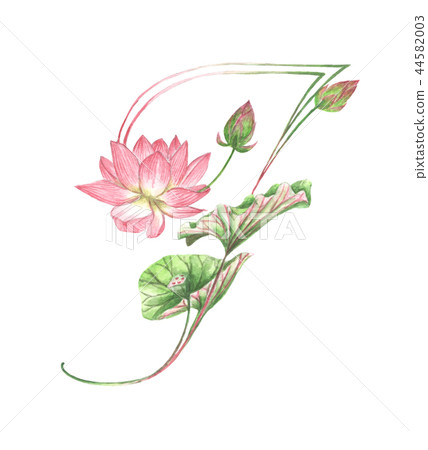 Letter F Made of Flowers. Letter F Made of Flowers. 44582003