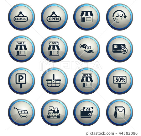 shop icon set 44582086
