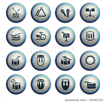 rhythm instruments icon set rhythm instruments icon set 44582101