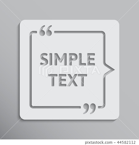 The Vector Square Speech Bubble Quote Template. - Stock Illustration ...