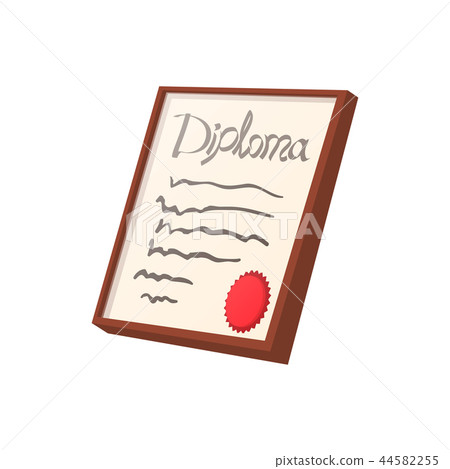 Diploma certificate cartoon icon Diploma certificate cartoon icon 44582255