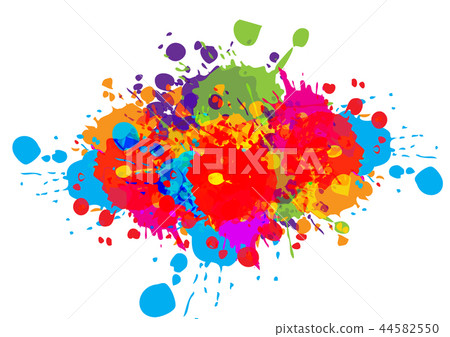 abstract splatter color background. - Stock Illustration [44582550] - PIXTA