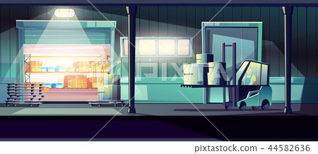 24-h delivery service warehouse vector concept 24-h delivery service warehouse vector concept 44582636